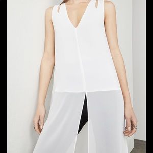BCBGMAXAZRIA Kadie Cutout Tunic Top